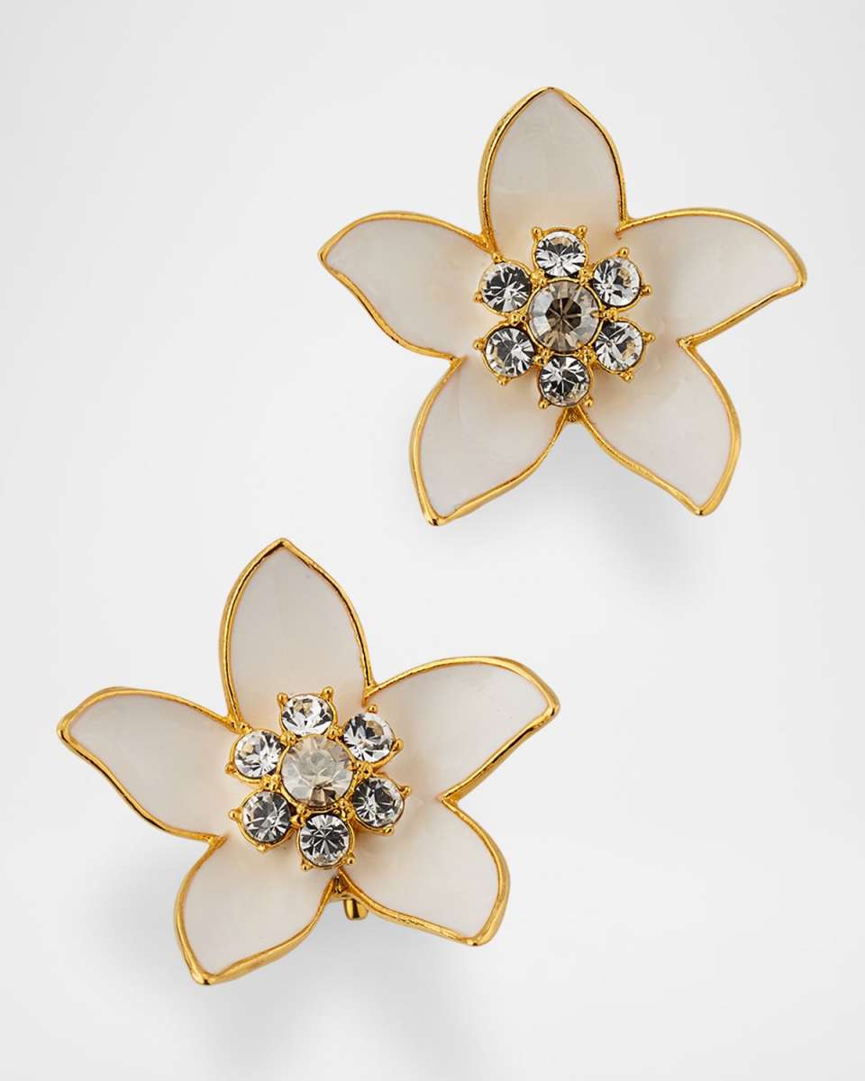 Jasmin Enamel Stud Earrings
